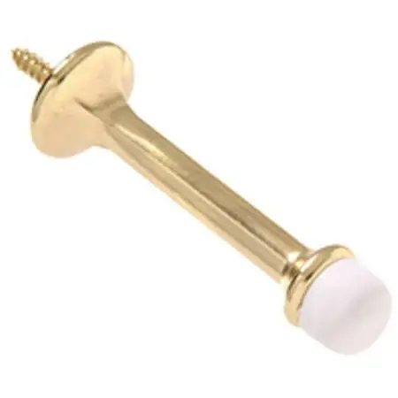 Brass Plated Rigid Door Stops - Standard Hillman Model 852337, 3 In.