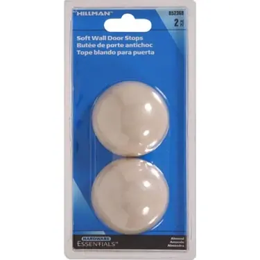Soft Wall Mount Door Stop In Almond - 2-3/8" Length For Easy Installation