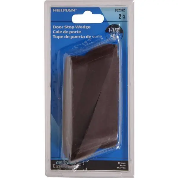 1.5" Brown Door Stop Wedge - Pack Of 2, Model 852372