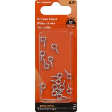852411 Zinc Plated Screw Eye, 0.063" X 0.5" - Durable And Versatile
