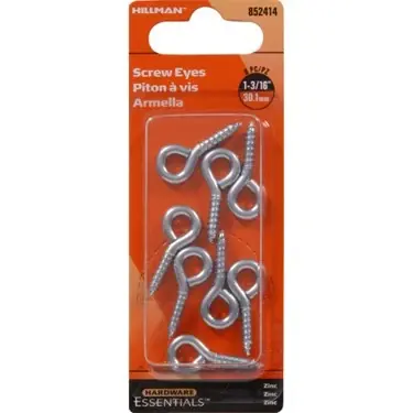 852414 Zinc Plated Screw Eye, 0.135" X 1.18" - Durable And Versatile