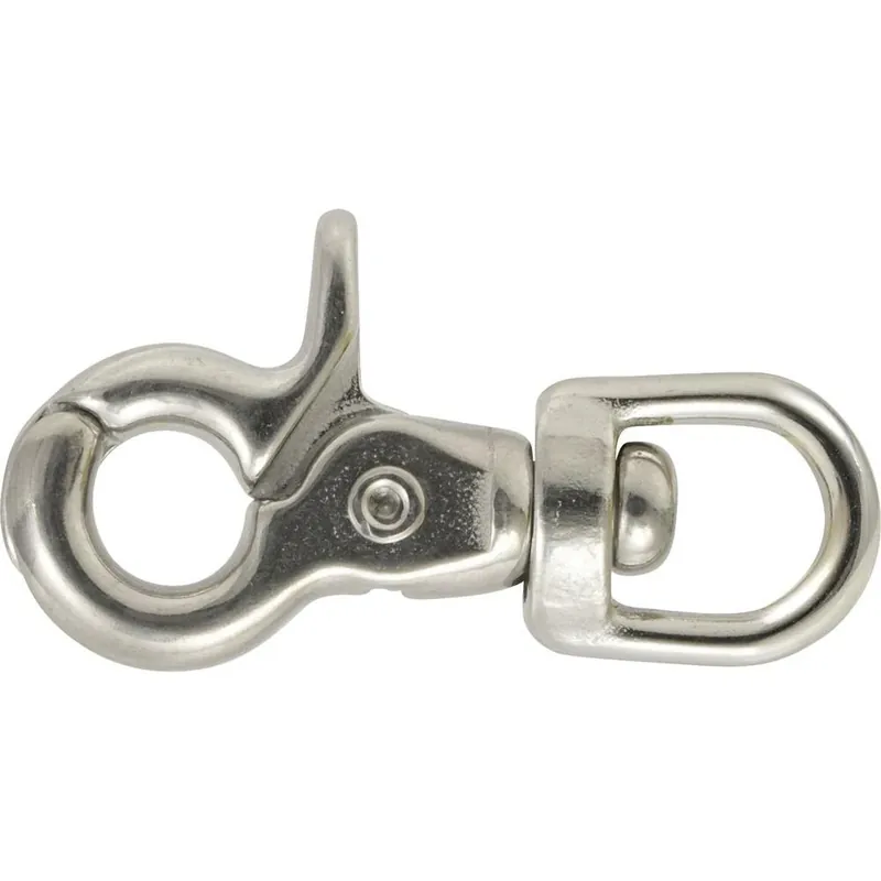 1/2 In. Stainless Steel Round Swivel Eye Trigger Snap (3-Pack)