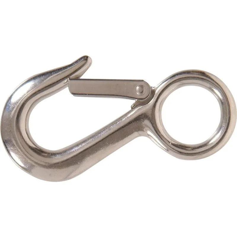 Chain & Rope Accessories The Hillman Group Chains 1-1/8 X 4-1/2 In. Snap Hook With Round Fixed Eye And Stainless Steel (3-Pack) 852473.0