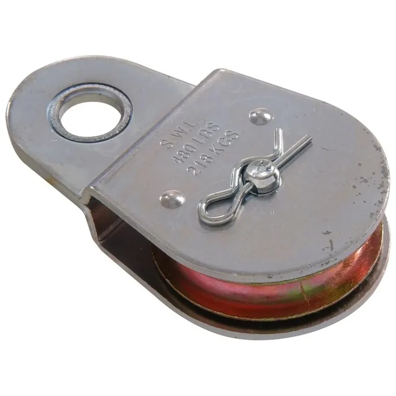 3 In. Single Sheave Heavy Duty Pulley With Fixed Eye (2-Pack)