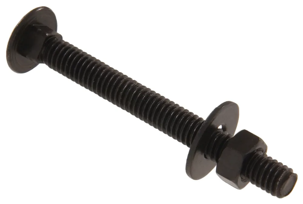 852517 Black Gate Fastener Carriage Bolts - 0.312" X 3"
