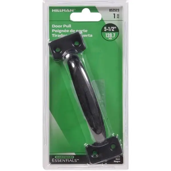 5-1/2 Utility Door Pull, Black Hillman Misc Door Hardware 852523 008236933444