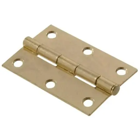 2" Light Narrow Hinge With Removable Pin, Brass Finish, Model 852586