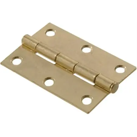 852588 2.5-inch Light Narrow Hinge With Removable Pin, Brass Finish
