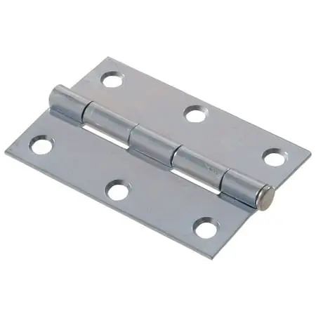 The Hillman Group 852590 3‘ Light Narrow Hinge - Removable Pin - Zinc Plated 2-Pack