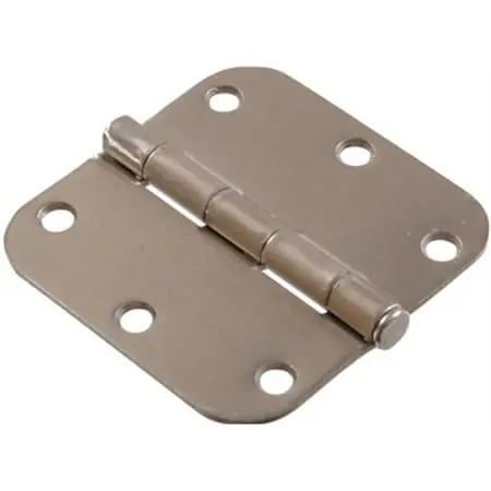 852600 3.5" Satin Nickel Round Corner Full Mortise Hinge - Single Item