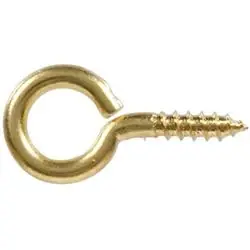 852705 Solid Brass Screw Eye 0.106" X 0.75" Durable Fastener