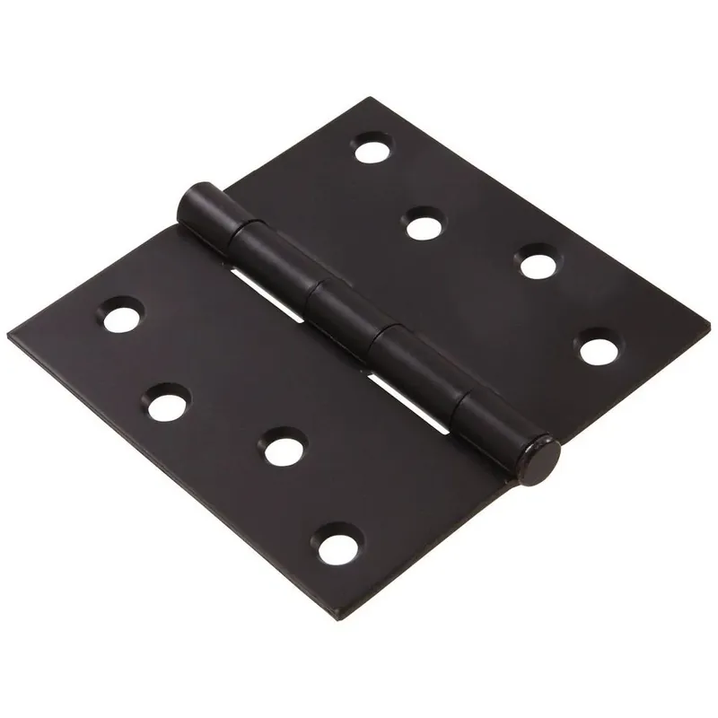 The Hillman Group 852826 4" Residential Door Hinge - Square Corner - Removable Pin - Full Mortise - Oil Rubbed Bronze Finish 1-Pack