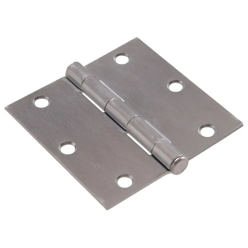 The Hillman Group 852834 3-1/2" Residential Door Hinge - Square Corner - Removable Pin - Full Mortise - Satin Chrome Finish 1-Pack