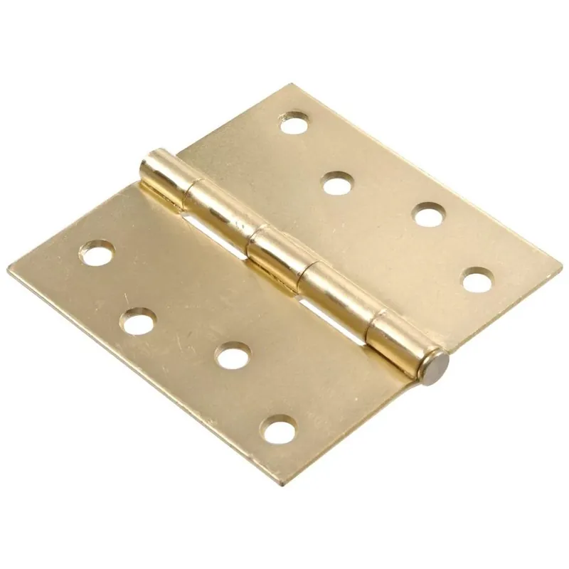 DOOR HINGE-SQ 4 SATIN BRASS