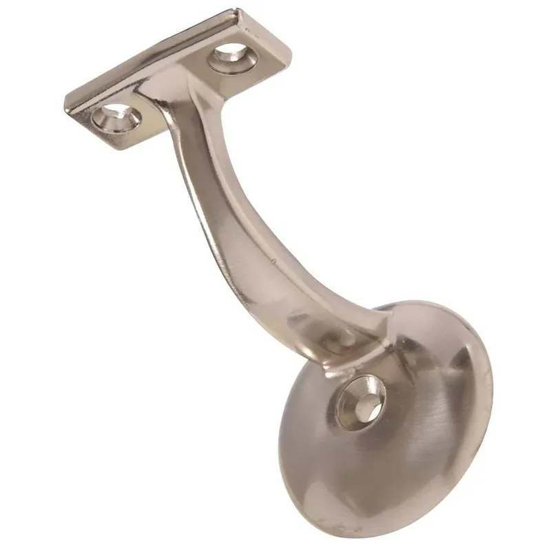 The Hillman Group The Hillman Group 852885 Ornamental Handrail Bracket- Satin Nickel 1-Pack