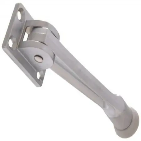 The Hillman Group The Hillman Group 852940 5" Kickdown Door Stop- Satin Chrome 1-Pack