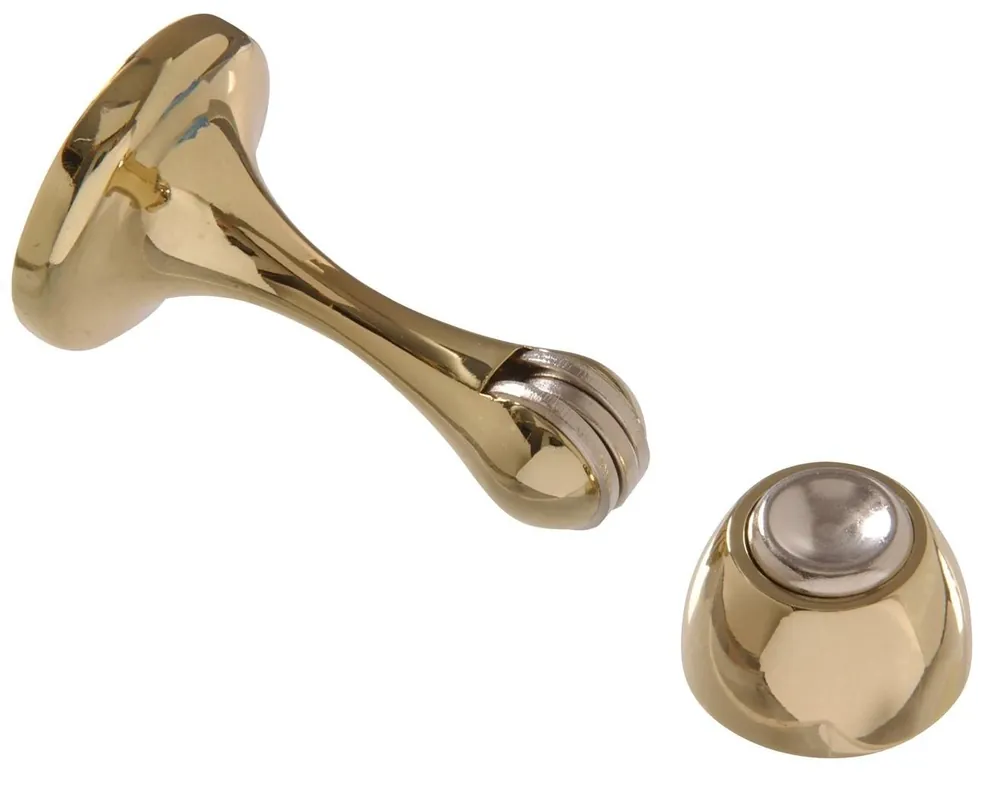 Magnetic Door Stop With Brushed Polished Finish - Easy Installation