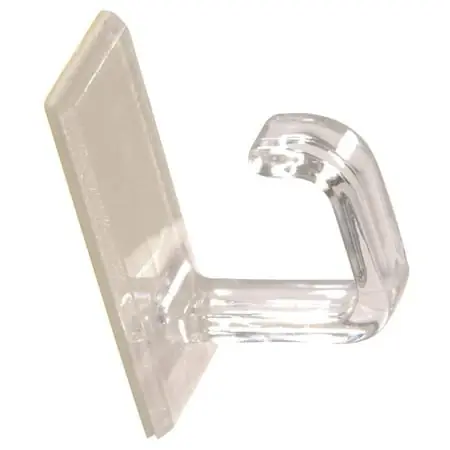 Plastic Cup Hook- Clear - Adhesive Backed 6Pk Hillman Hooks And Eyes 852978