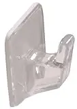 Plastic Large Hook- Clear - Adhesive Backed 2Pk Hillman Hooks And Eyes 852981