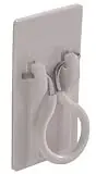 Plastic Broom Holder- White - Adhesive Backed 1Pk Hillman Hooks And Eyes 852988