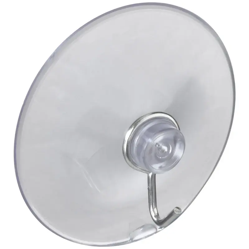 National Hardware 2-5/16 In. L Clear Metal/Plastic Large Suction Hook 2 Lb. Cap. 1 Pk