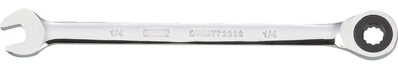 SAE Ratcheting Combination Wrench, Long-Panel, 1/4 In.