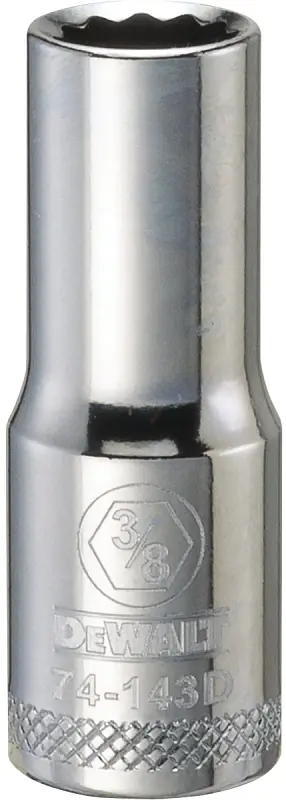 SAE Socket, Deep, 12-Point, 3/8 In., 3/8 In. Drive