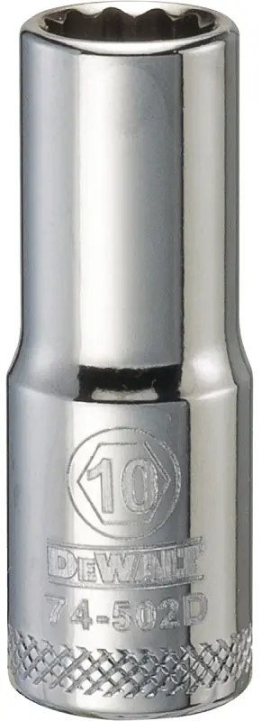 Metric Deep Socket, 12-Point, 3/8 In. Drive, 10mm