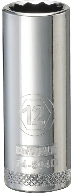 Metric Deep Socket, 12-Point, 3/8 In. Drive, 12mm