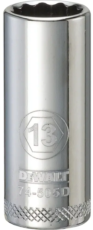 Metric Deep Socket, 12-Point, 3/8 In. Drive, 13mm