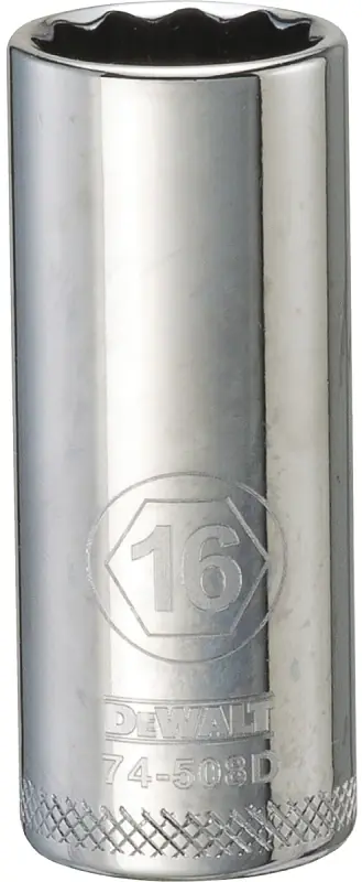 Metric Deep Socket, 12-Point, 3/8 In. Drive, 16mm