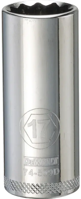 Metric Deep Socket, 12-Point, 3/8 In. Drive, 17mm