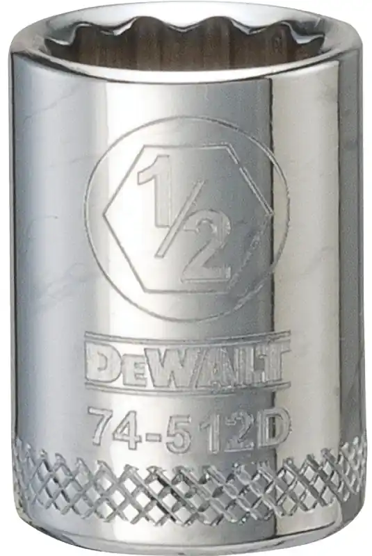 SAE Socket, Shallow, 12-Point, 1/2 In., 3/8 In. Drive