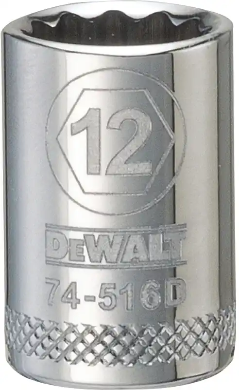 Metric Shallow Socket, 12-Point, 3/8 In. Drive, 12mm