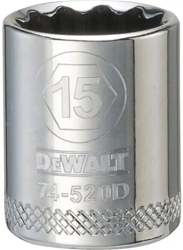 Metric Shallow Socket, 12-Point, 3/8 In. Drive, 15mm