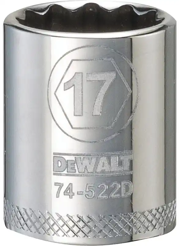 Metric Shallow Socket, 12-Point, 3/8 In. Drive, 17mm