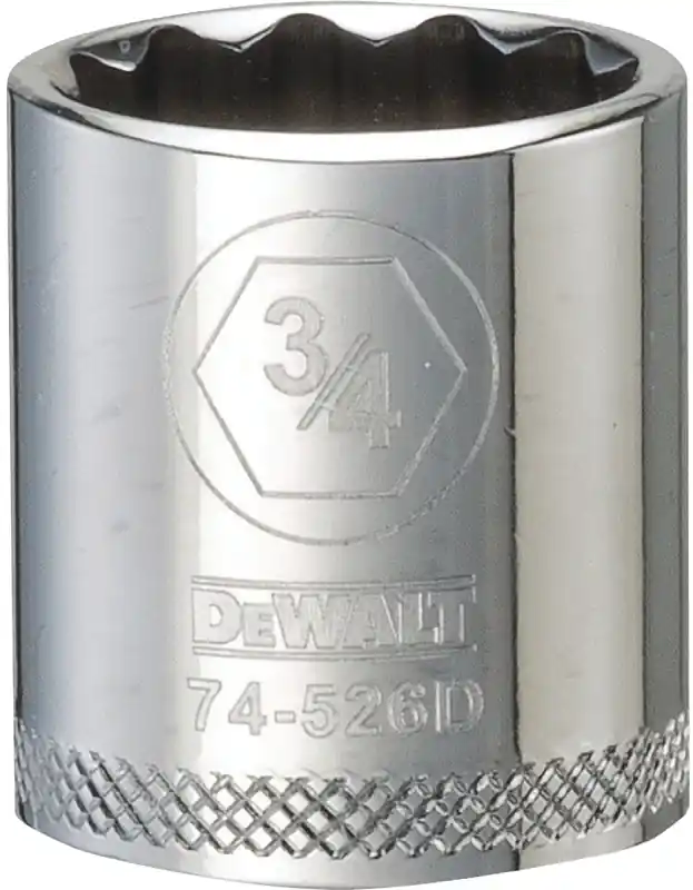SAE Socket, Shallow, 12-Point, 3/4 In., 3/8 In. Drive