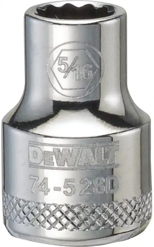 SAE Socket, Shallow, 12-Point, 5/16 In., 3/8 In. Drive