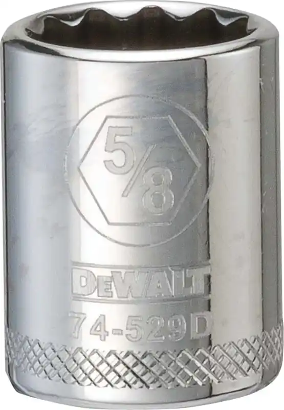 SAE Socket, Shallow, 12-Point, 5/8 In., 3/8 In. Drive
