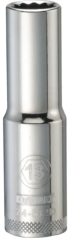 Metric Deep Socket, 12-Point, 1/2 In. Drive, 13mm