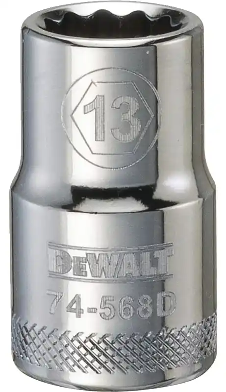 Metric Shallow Socket, 12-Point, 1/2 In. Drive, 13mm
