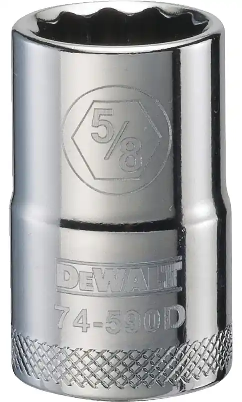 SAE Socket, Shallow, 12-Point, 5/8 In., 1/2 In. Drive