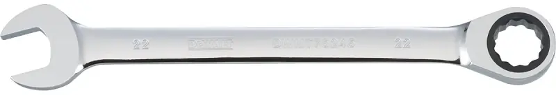 Metric Ratcheting Combination Wrench, Long-Panel, 22mm