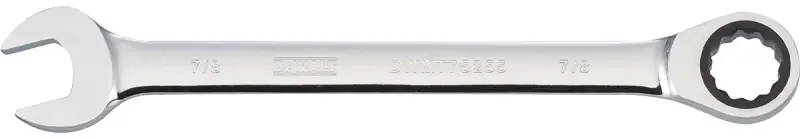 SAE Ratcheting Combination Wrench, Long-Panel, 7/8 In.