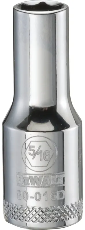 SAE Socket, Deep, 6-Point, 5/16 In., 3/8 In. Drive