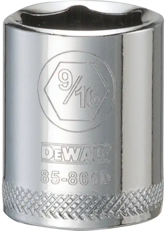 SAE Socket, Shallow, 6-Point, 9/16 In., 1/4 In. Drive