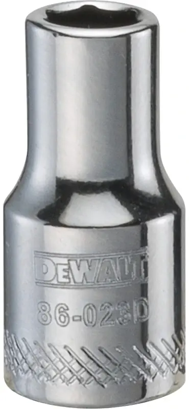 SAE Socket, Shallow, 6-Point, 7/32 In., 1/4 In. Drive