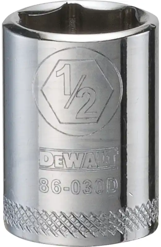 SAE Socket, Shallow, 6-Point, 1/2 In., 1/4 In. Drive