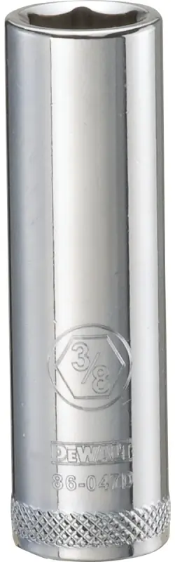 SAE Socket, Deep, 6-Point, 3/8 In., 1/4 In. Drive