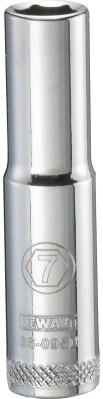Metric Deep Socket, 6-Point, 1/4 In. Drive, 7mm